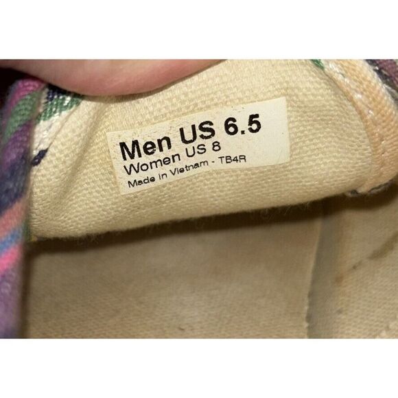 VANS Authentic Lowpro Skate Shoes Athletic Women’s Size 8 Blanket Stripe - Picture 8 of 8